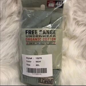Free Range Underwear Mens‎ Size 4XL Green 
Organic Cotton New Short Boxer